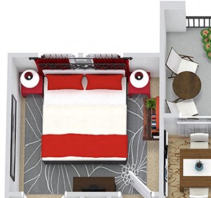Nueces 3D Nueces 3D. 1 bedroom apartment. Kitchen with island open to living/dinning rooms. 1 full bathroom. Walk-in closet. Patio/balcony.
